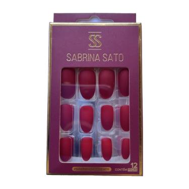 Imagem de Sabrina Sato Unhas Postiças Autocolantes Vermelho Ss2192-5 Com 12