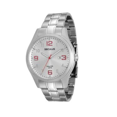 Imagem de Relógio Analógico Prata Masculino Long Life - 28753g0svna1 - Seculus