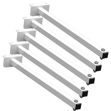 Imagem de 05 Suportes Refletor Fachada Banner Braço 30cm 05 Cj - Branco