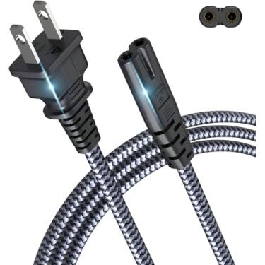 Imagem de Goalfish Cabo De Alimentação, 7,5 M, 7A, 125 V, 18 Awg, 2 Pinos, Para Tv Ps5, Ps4, Xbox, Alto-Falante, Monitor, Samsung Lg, Impressora, Computador, Laptop, Substituição