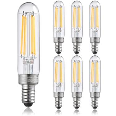 Imagem de TORCHSTAR Lâmpada Led T6, Tubular Regulável De 40 Watts, Candelabro E12 450 Lm, Listada Pela Ul, Lâmpadas Filamento Edison Para Lustre, Ventilador Teto, Vidro Transparente, Branco Suave 2700K, Pacot