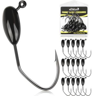 Imagem de Dovesun Tubo Jig Heds, 15 Peças De Iscas Artificiais Para Pesca, 3X Anzóis Fortes 4/0 Robalo, Crappie, Truta, Kit 3/8 Oz Água Doce E Salgada
