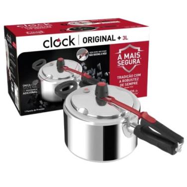 Imagem de Panela de Pressão 3L Original+ Fechamento Interno Alumínio Polido 9295