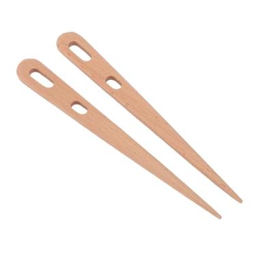 Imagem de Generic A Agulhas de tricô, 2pcs Aliviam A Fadiga Ocular Agulhas de crochê 2 de Olho Big Eyed Multifuncional Aparência Delicada para A Família (Cor de madeira)
