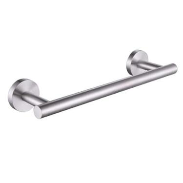 Imagem de Conjunto de banheiro de níquel escovado - Barra de toalha de aço inoxidável, suporte de papel higiênico, ganchos para roupão - Kit de ferragens com 3 peças, barra de toalha