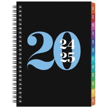 Imagem de Agenda 2024-2025 - Agenda 2024-2025, julho de 2024 - junho de 2025, 16,3 x 21,6 cm, agenda semanal e mensal 2024-2025 com capa de polipropileno - preta