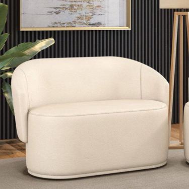 Imagem de Sofá 2 Lugares Namoradeira Orgânica para Sala Malu Sintético M11 - D`Rossi