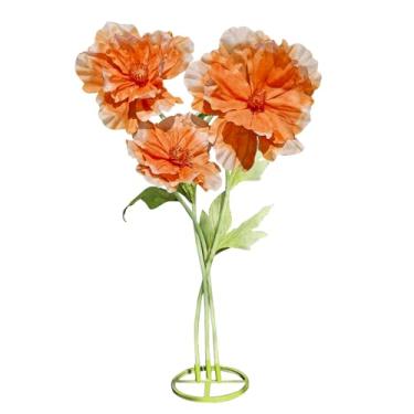 Imagem de ASDFG Flores gigantes para decoração, decoração essencial para recepção de casamento, 3 peças, flor artificial grande com hastes e suportes para decoração de exibição de janela de aniversário