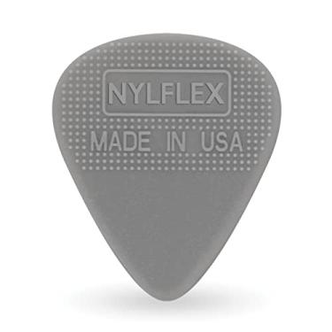 Imagem de D'Addario Accessories Palhetas de guitarra Nylflex - palhetas de guitarra de nylon com aderência - Ótimo para sons elétricos vintage e dedilhar acústico - pacote com 10, pesado (1,00 mm)
