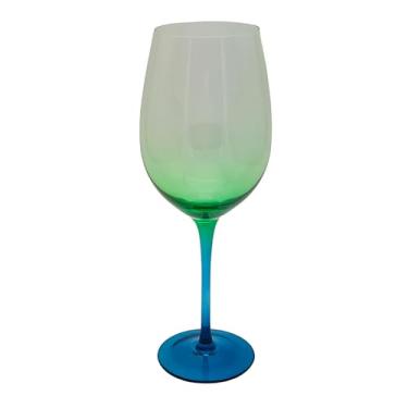 Imagem de Jogo de 2 Taças para Vinho em Vidro 550Ml A25Cm Verde Degradê Fracalanza - Full Fit