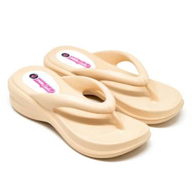 Imagem de Sandália Chinelo Plataforma Nuvem Ortopédica PodLinda | Leve Confortavel de Dedo | TAMANHO 33/34 | 6 Cores (Nude, BR, Adulto, Faixa Numérico, 33, 34)