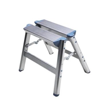 Imagem de Ioensy Escada de 2 degraus antiderrapante com pés de borracha multiuso, capacidade de carga de 150 kg, banco de pesca, bancos altos para oficina, pesca,
