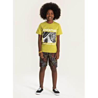 Imagem de Conjunto Verão Menino Verde Camiseta e Bermuda Aventura - Molekada, 6