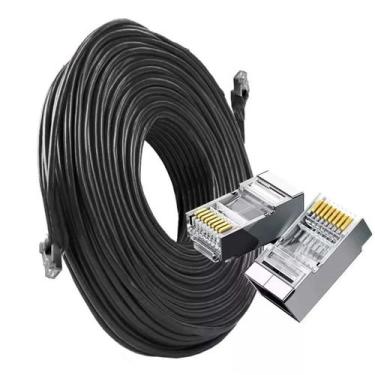 Imagem de Cabo De Rede E Cftv Blindado Ftp Gigabit Crimpado Pronto 50M - Connect