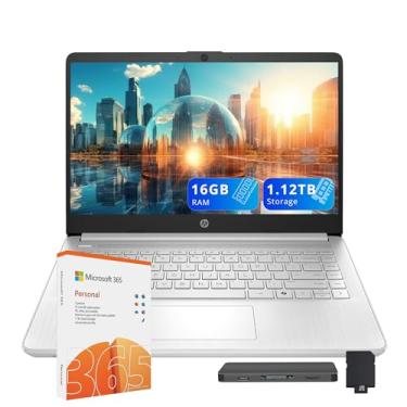 Imagem de HP Laptop Stream HD de 14 polegadas, processador Intel N150, 16 GB de RAM, 1,12 TB de armazenamento (128 GB UFS+ conjunto de estação de ancoragem de 1 TB), Intel Graphics, webcam, Wi-Fi 6, 1 ano