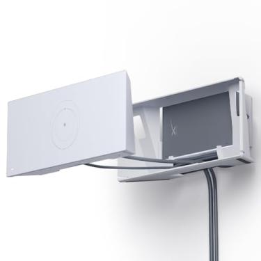 Imagem de Spigen Suporte de parede projetado para Starlink Gen 3 com braçadeira organizadora de cabos, suporte, Starlink padrão V3 2 em 1 kit de montagem de fonte de alimentação de roteador de malha, suporte de