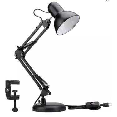 Imagem de Luminária de Mesa Aticulada Abajur com Base e Garra