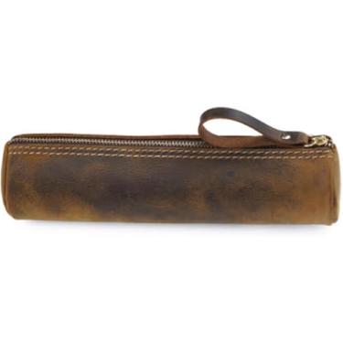 Imagem de Estojo De Lápis De Couro E Pincéis De Couro Para Escola, Escritório E Trabalho Para O Trabalho, Escritório, Noir, 20.5x5.2x5.2cm