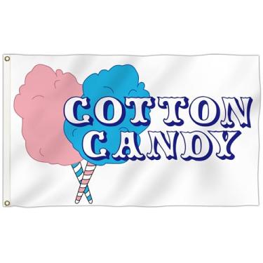 Imagem de Tamilgana Bandeira de suporte de concessão de negócios de algodão doce 9,5 x 1,5 m para barraca de comida banner para decoração de café bar ao ar livre