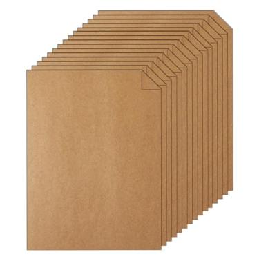 Imagem de Silunkia 120 folhas de papelão marrom, papel kraft, 21 x 27 cm, papel para impressora de 42 kg de espessura, cartolina para cartões comemorativos, papelaria, embalagem, impressão de escritório,