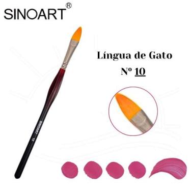Imagem de Pincel Língua de Gato Sinoart Sintético Número 10