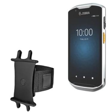 Imagem de BoxWave Coldre para Zebra TC52ax (Coldre da BoxWave) – Braçadeira esportiva ActiveStretch, braçadeira ajustável para treino e corrida para Zebra TC52ax – Preto Jet