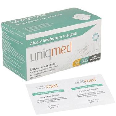 Imagem de Lenço Umedecido Swabs P/ Assepsia 100 und Sachês Uniqmed