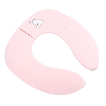 Imagem de lyrlody Tampa do Assento do Penico de Viagem, Design Dobrável Conveniente Material Premium Resistente, Design de Desenhos Animados Envolvente, para Crianças, para Crianças, o Assento de (Róseo)