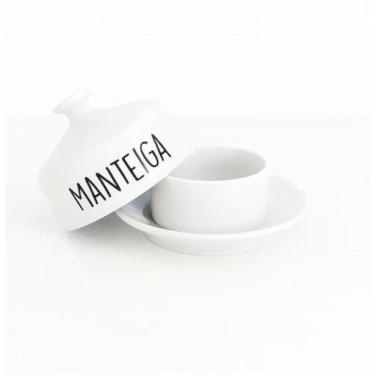 Imagem de Manteigueira Porcelana Decorada Manteiga - AMA ARTS