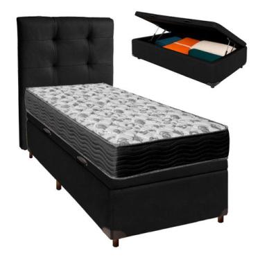 Imagem de Conjunto Cama Box Bau Blindado Solteiro + Colchão D33 Iso100 Ortobom +