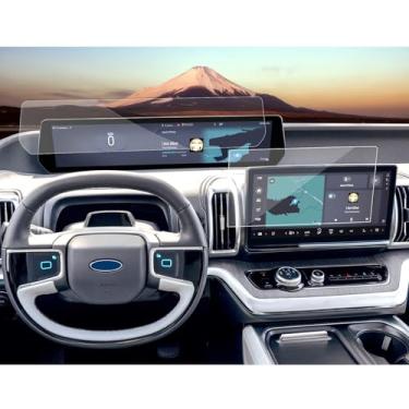 Imagem de SXCY 3 peças para Ford Expedition 2025 protetor de tela [vidro temperado GPS 33.5 cm + Nano Dash 61.0 cm] para acessórios Ford Expedition 2025 tela Expedition