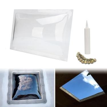 Imagem de Cúpula externa de claraboia para trailer, 45.7 cm x 66.0 cm OD Universal Skylight Fits All Standard 35.6 cm x 55.9 cm Skylight Openings Replacement Travel Trailer RV Camper Truck Replace# SL1422C