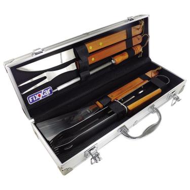 Imagem de Kit Churrasco com Maleta Multiuso 6 Peças