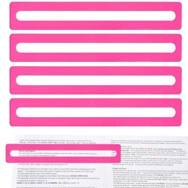 Imagem de Tinoaly 4 peças Localizador Linhas de Mahjong, Leitor Regras de Mahjong Brilhante para Principiantes Guia Cartas Mah Jong Leitor Auxiliar Ferramenta Presentes Acessórios Mah Jong para Jogadores (Rosa)