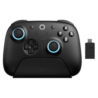 Imagem de AKNES Controle Bluetooth 8BitDo Ultimate 2 para Windows Switch e PC, Joysticks TMR, gatilhos táteis/hall, amortecedores programáveis L4/R4 e 2 botões de remo traseiro, preto