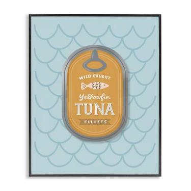 Imagem de Stupell Industries Arte giclée emoldurada preta de atum náutico por Sandra Picco, 20 x 16