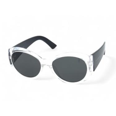 Imagem de Óculos de Sol Redondo Polo London Club, Feminino lente com Proteção UV400 kit contém Case Couro ECO, NY2466 Cristal