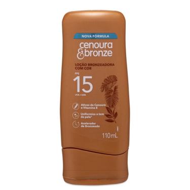 Imagem de Loção Bronzeadora com Cor Cenoura & Bronze FPS15 110ml