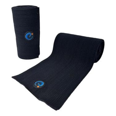 Imagem de Bandagem Elástica Joelho Tornozelo Mão Fisioterapia Preto