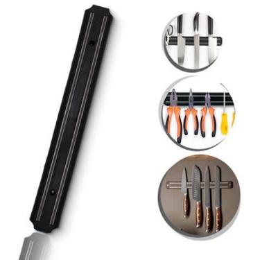 Imagem de Barra Magnética Imã Suporte Facas Ferramentas Cozinha 37cm - 123 Útil