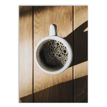 Imagem de Placa Decorativa Café Foto Cozinha Mesa Decoração Poster Quarto Sala