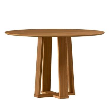 Imagem de Mesa Sala de Jantar Tampo Redondo Sem Vidro 100% MDF Isabela - New Cev