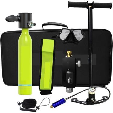Imagem de Pulmão Portátil Do Mergulho Dos Pulmões 0.5l Do Mergulho Mini Equipamento Do Tanque, Rebreather Portátil Do Cilindro De Oxigênio Do Mergulho, Engrenagem De Mergulho Usando-se Mais Seguro