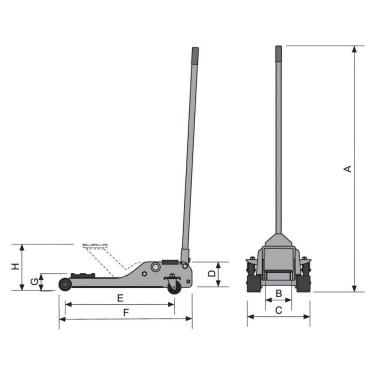 Imagem de Macaco Jacaré 3t Hidráulico Curto Rebaixado J3400 Bovenau
