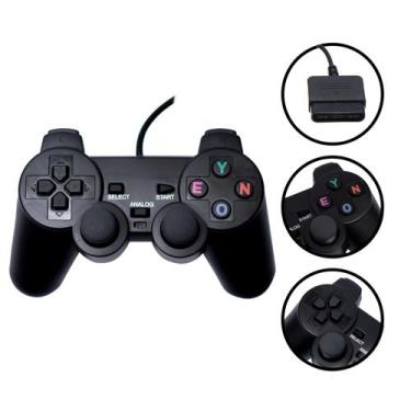 Imagem de Controle Ps2 Com Fio Manete Joystick ANTI QUEDA E RESISTENTE - PS TECH