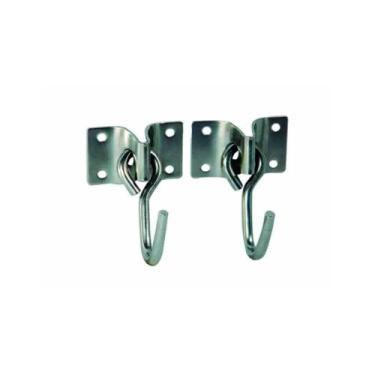 Imagem de Gancho / Armador Rede Parafusar Inox Haste 8mm Par - Mister