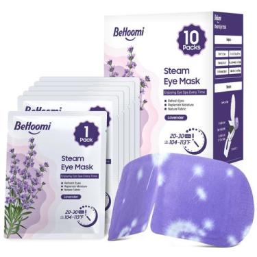 Imagem de Máscara de olhos a vapor BeHoomi Lavender aquecida, 10 pacotes descart