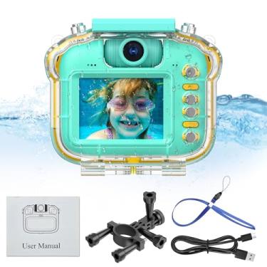 Imagem de Contixo Câmera infantil impermeável KC1 – Câmera subaquática de vídeo 1080p com capa de silicone e jogos de quebra-cabeça, IP68, brinquedos para selfie de 6 cm para meninos e meninas de 3 a 12 anos