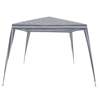 Imagem de Tenda Gazebo para Praia e Acampamento 3x3m — Material impermeável durável que proporciona sombra eficaz para dias quentes na praia ou no parque (Azul/Branco)