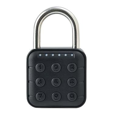 Imagem de lyrlody Cadlock de 6 Dígitos, Bloqueio de Senha Código Eletrônico Padlock Com 10 Conjuntos Programáveis ​​para Porta do Armário do Armário de Bagagem